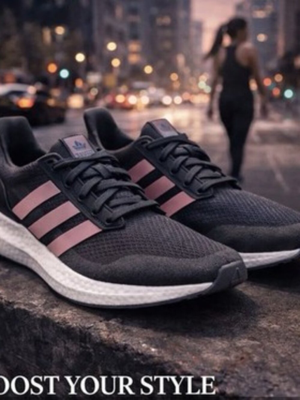 Adidas UltraBoost 5X W JH9020 Women’s Size 9.5 Black Pink Running Shoes Boost